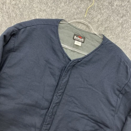 Bulwark Protective Apparel Flame Resistant Bomber Coat Mens 3XL Blue Quilted - product listing photo