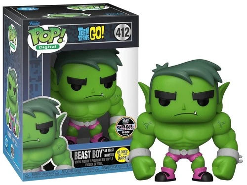 Beast Boy as Beast Monster #412 Teen Titans GO! Funko Digital Grail (Glow)