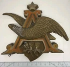 Vintage Anheuser-Busch Wood Eagle A Logo Wall Plaque Rare 3D Beer Sign Man Cave