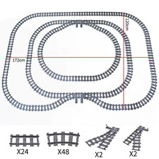 Treni Da Città Ad Alta Tecnologia Tracce Flessibili Binari Curvi Dritti Biforcat