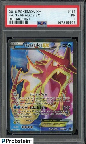 2016 Pokemon XY Breakpoint #114 FA Gyarados Ex PSA 1 PR