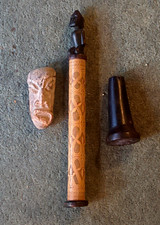 Antique Tribal items... Magic Vessel, Calander, Carved Ancestor face