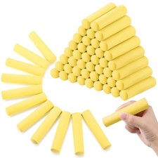 Fulmoon 80 Pcs Jumbo Sidewalk Chalk for Kids Outdoor, Round, Yellow