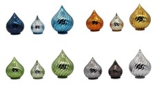 3 LED Glastropfen Set Glaskugeln m. Timer Funkeleffekt mit Lichterkette 4 Farben