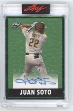 2022 Leaf Decadence Juan Soto #48L-JS1 Green Autograph 1/4