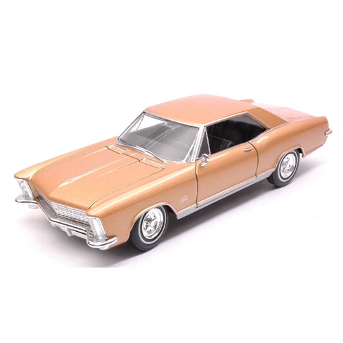 BUICK RIVIERA GRAN SPORT 1965 GOLD 1:24-27 Welly Auto Stradali Modellino Nuovo - Immagine 2 di 3