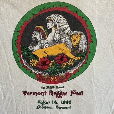 1993 Vermont Reggae Festival 8th Annual Johnson Lion Of Judah Single Stitch