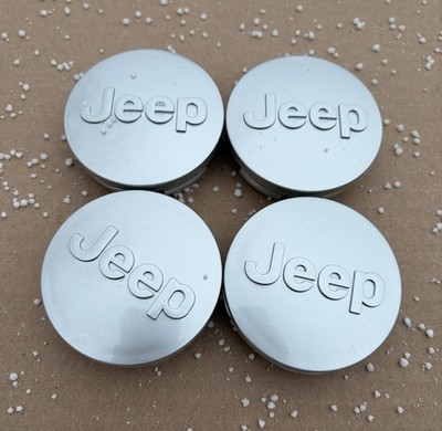 JEEP SET OF 4 SILVER 63 mm Wheel Center Caps GRAND CHEROKEE WRANGLER COMPAS 2.50