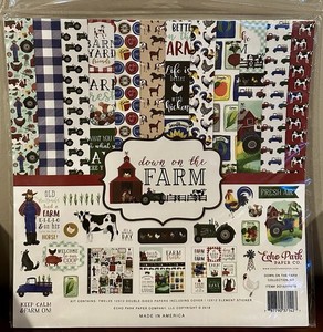NEW Echo Park DOWN ON THE FARM Scrapbooking Paper Kit 2018 Country Life