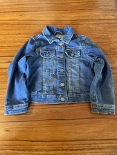 The Children's Place Girls Blue Denim Button Front Jacket w/ Pockets 5T