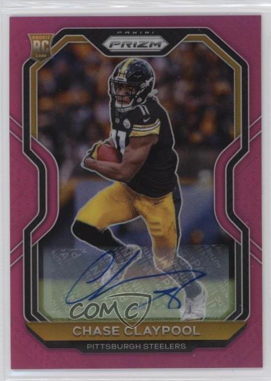 2020 Panini Prizm Pink Chase Claypool #392 Rookie Auto RC 18uq