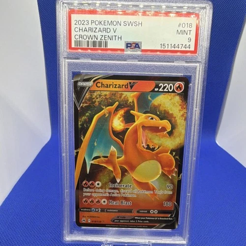 New ListingPokémon TCG Charizard V 018/159 Crown Zenith Ultra Rare Holo PSA 9 English