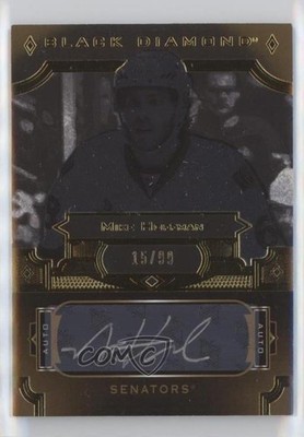 2017-18 Upper Deck Black Diamond Pure Black 15/99 Mike Hoffman #BDB-MH Auto xp6
