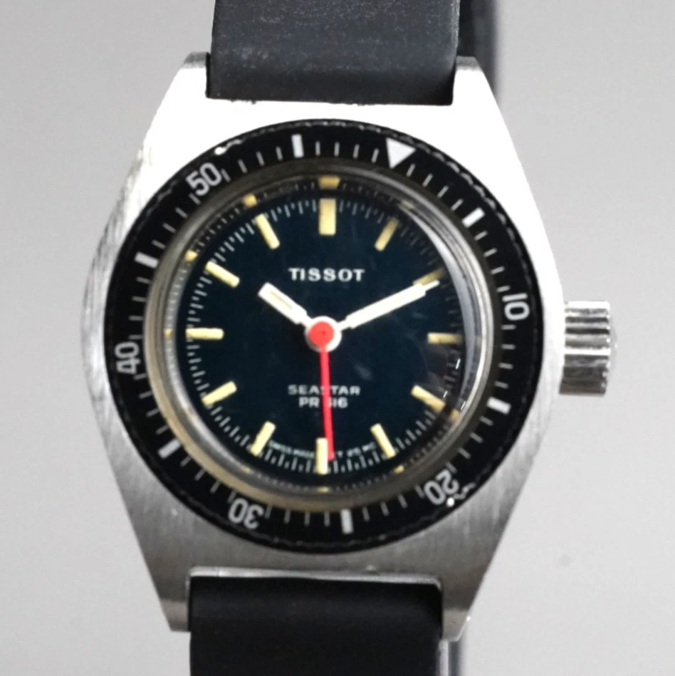 Tissot Women's Vintage 1970 SEASTAR PR516 Diver Mechanical Wristwatch Silver27mm - image 4 of 4