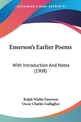 Ralph Waldo Emerson | Emerson's Earlier Poems | Taschenbuch | Englisch (2008)