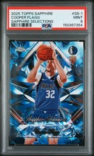 2025 TOPPS CHROME SAPPHIRE EDITION SAPPHIRE SELECTIONS COOPER FLAGG ROOKIE PSA 9