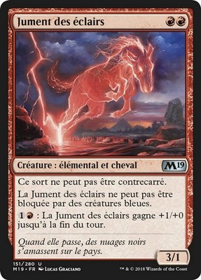 Magic MTG TCG Core Set 2019 Lightning Mare 151/280 French
