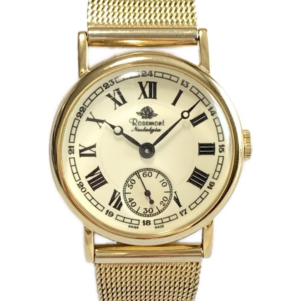 Tone Dress Gold Quartz Rosemont Nostalgia Womens 14cm Ivory Watch wrist - vintagewatches.pk