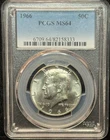PCGS MS 64 - 1966 Kennedy Half Dollar Silver 50C Coin -333