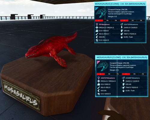 ark survival ascended pve HIGH STAT DEADPOOL MOSA BREEDING PAIR ONLY