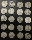 20- 90% Silver Halves- Walking Libertys!!