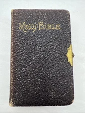 Antique Holy Bible w/ Brass Clasp Cambridge University Press 1890s 4"x6"