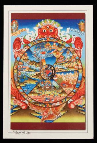Postcard Wheel Of Life Wheel Life Nepal Tibet Deity Buddhist 1954 - 第 1/1 張圖片