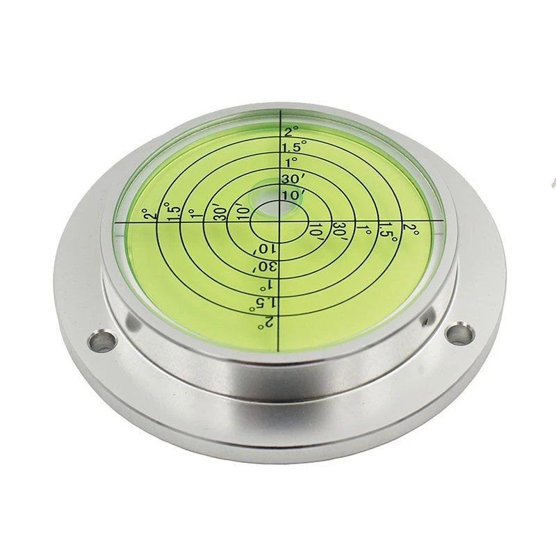 Nivel de disco de metal grúa burbuja mira telescópica de alta precisión nivel 80x62x15 mm medición