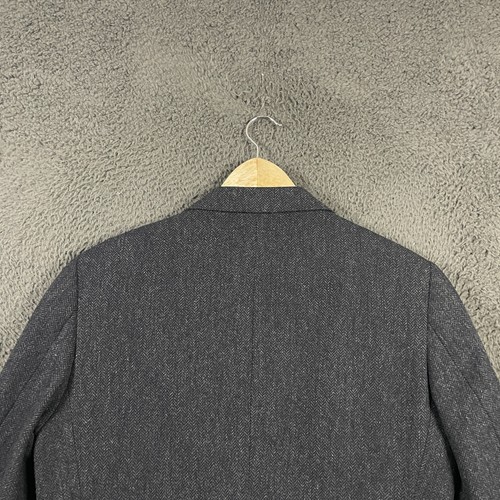 J Crew Sport Mantel Herren 38 S grau Ludlow Fischgrät Tweed Abraham Moon Wolle - Bild 10 von 15