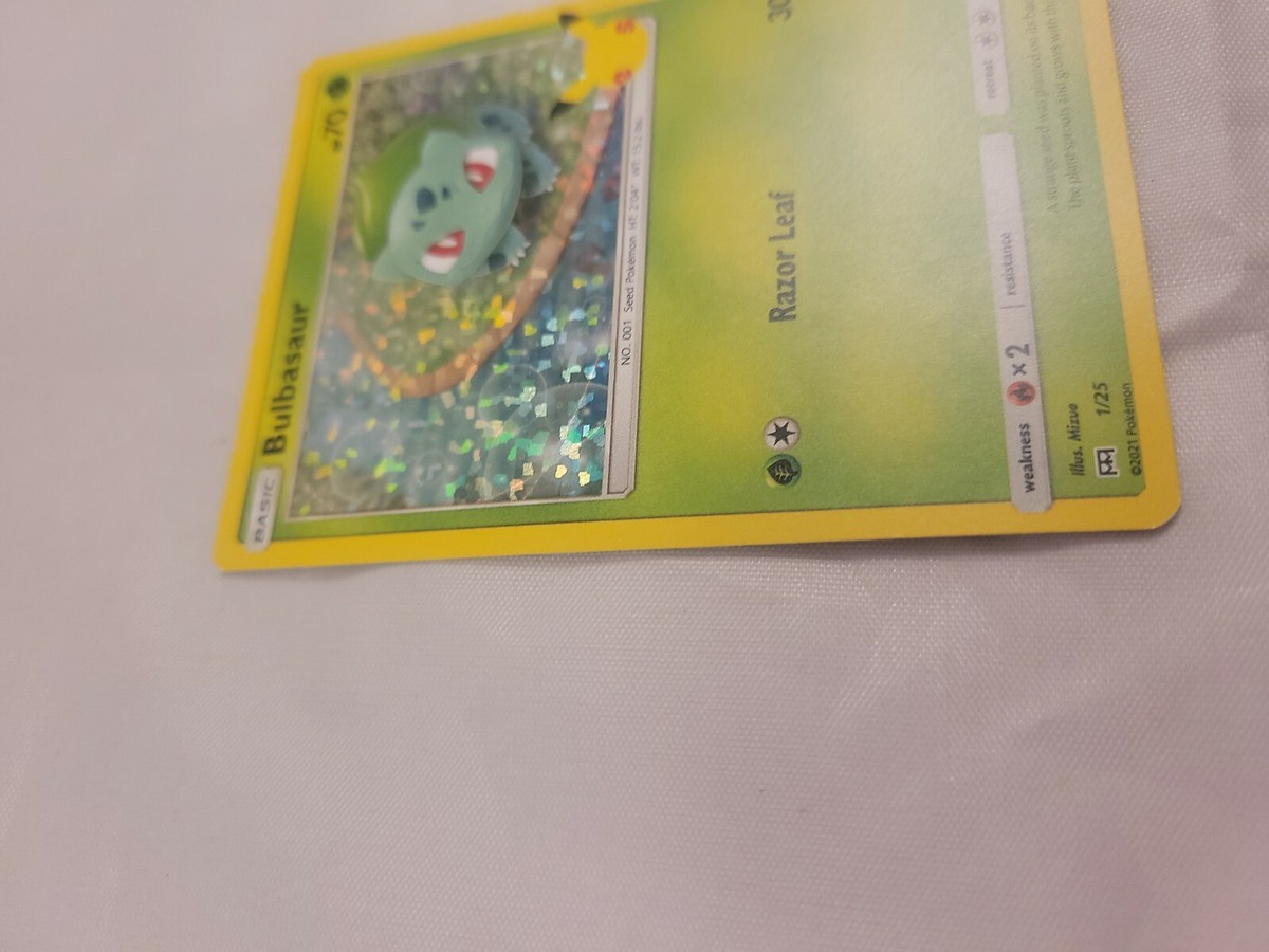 Bulbasaur Holographic 2021 Pokemon McDonalds Trading Card 25th Anniversary  #1/25 | eBay