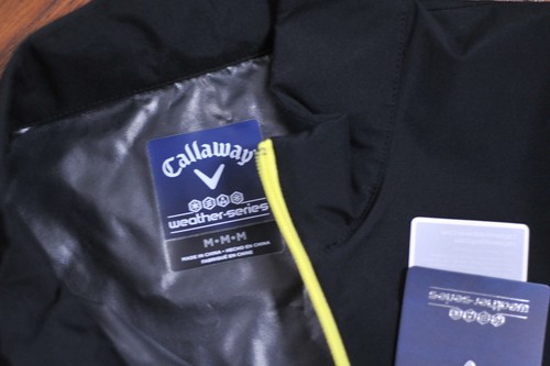 NWT Callaway Weather Series 1/2 Zip Pullover Rain Jacket Black Men's Medium M - Picture 4 of 4