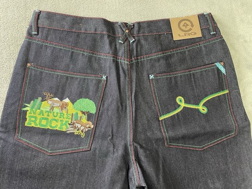 LRG JEANS Y2K LOOSE LIFTED RESEARCH GROUP BLUE MENS (40) Actual 38x33 Embroidery - Picture 19 of 21