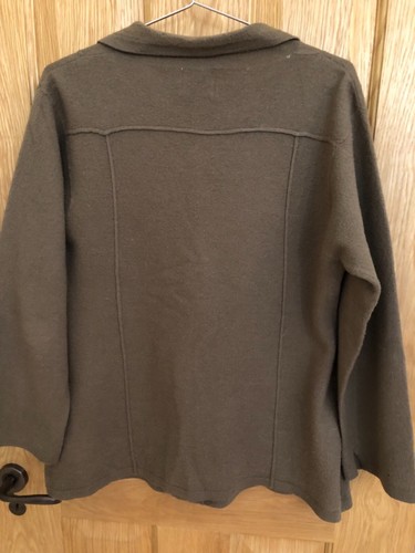 Masai Clothing 100% merino wool khaki button up cardigan in khaki - fantastic - Picture 4 of 4