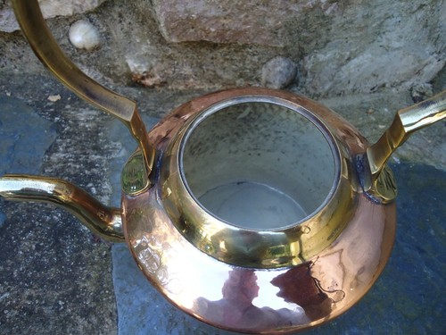 Kettle Copper & Brass Victorian Style Tea Coffee Pot Cooking Kitchan house 115 - Picture 11 of 12