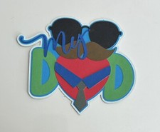 My Dad Handmade Scrapbook Title Paper Pierced