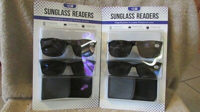 2 Icon Eyewear Sunglass Readers- UV 400 - Seamless 
