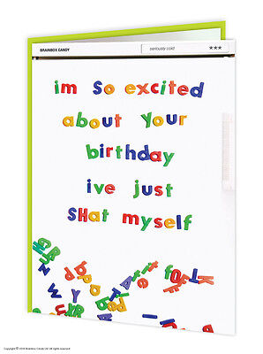 Brainbox Candy Rude birthday greetings card funny offensive humour cheeky joke