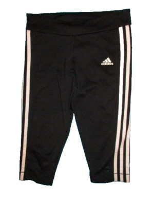 schwarze  adidas drei Streifen Sporthose Gr. 152 Mädchen  climalite