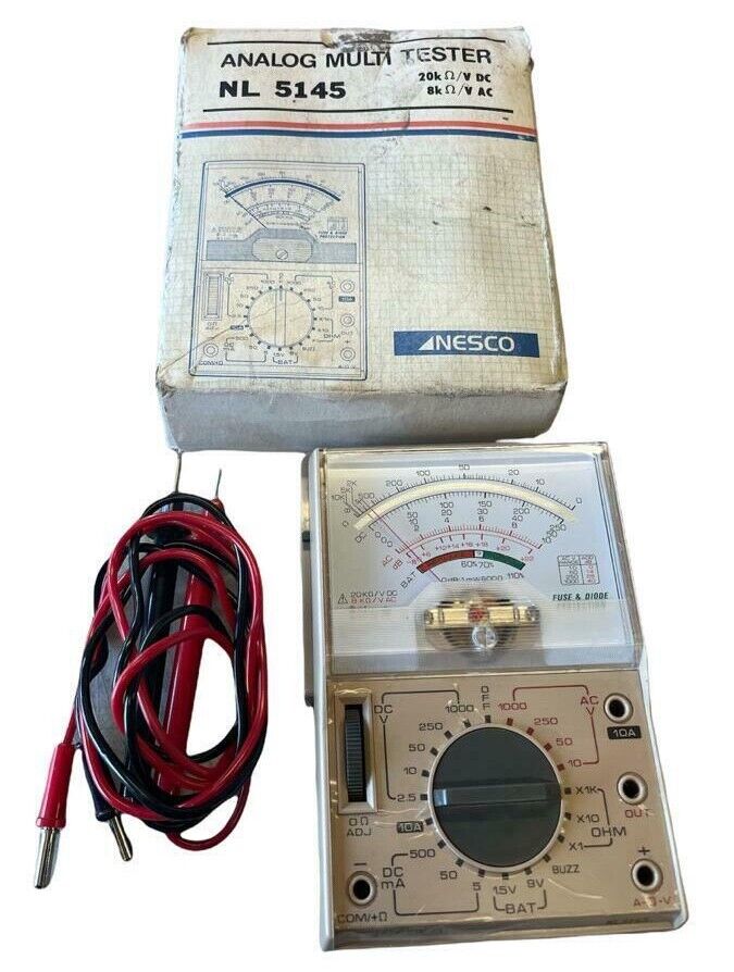 Vintage Nesco Analog Multimeter Tester For 12 Volt Systems NO.#5145 - Fast Ship