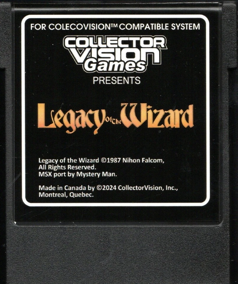 LEGACY OF THE WIZARD for Colecovision ADAM Cartridge. NEW - SGM REQUIRED TO PLAY - Image 3 of 3