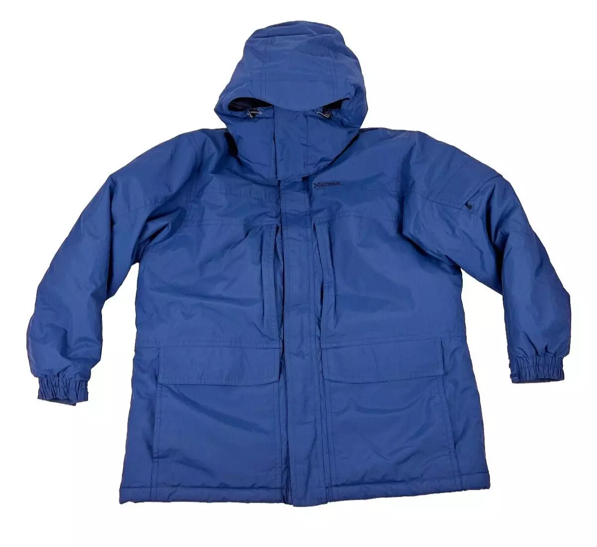 Marmot Mens Parka Goose Down Sweater Coat Jacket Navy Puffer XXL