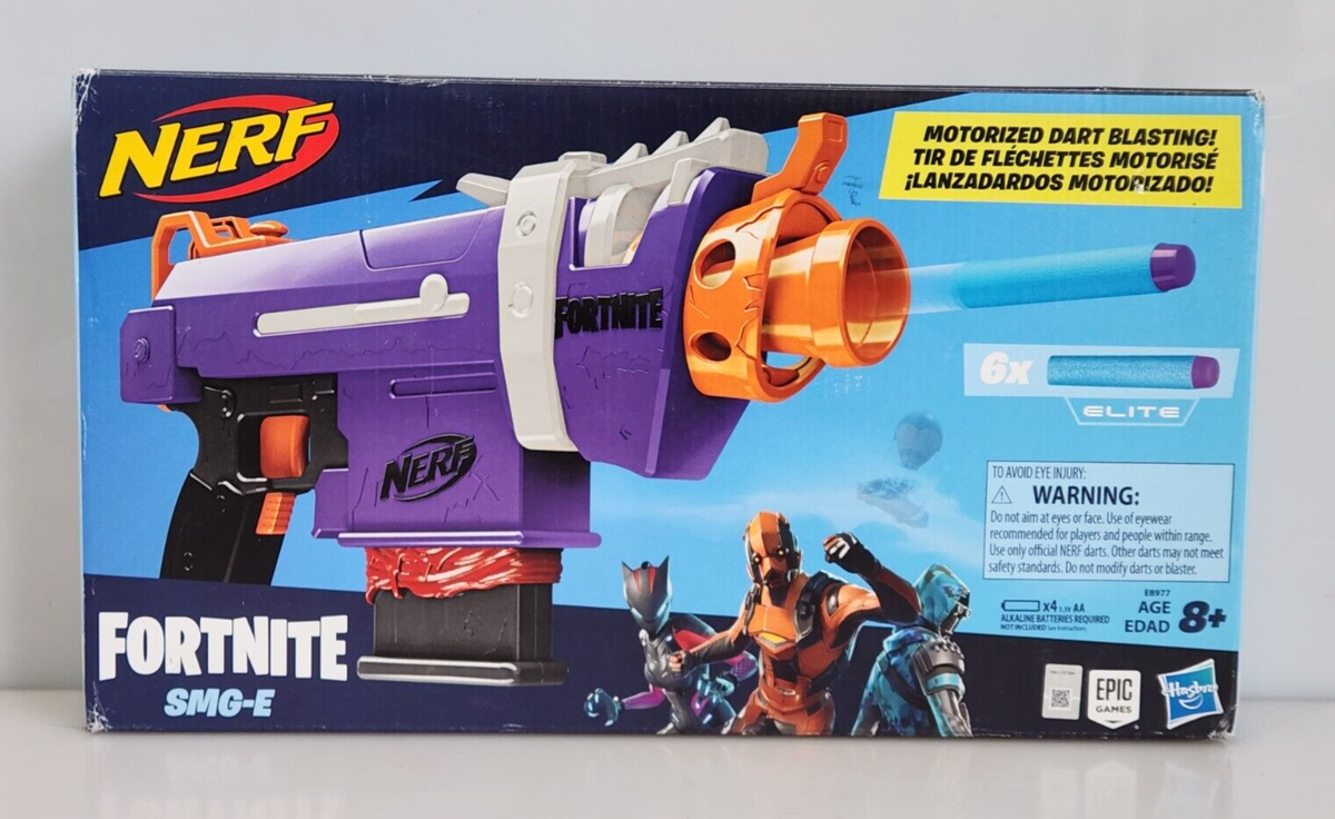 Nerf x Fortnite SMG-E Motorized Dart Blasting 6 Dart Clip Blaster