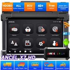 ANCEL 24V 12V Diesel Heavy Duty Truck Scanner ECU Coding All System DPF Regen