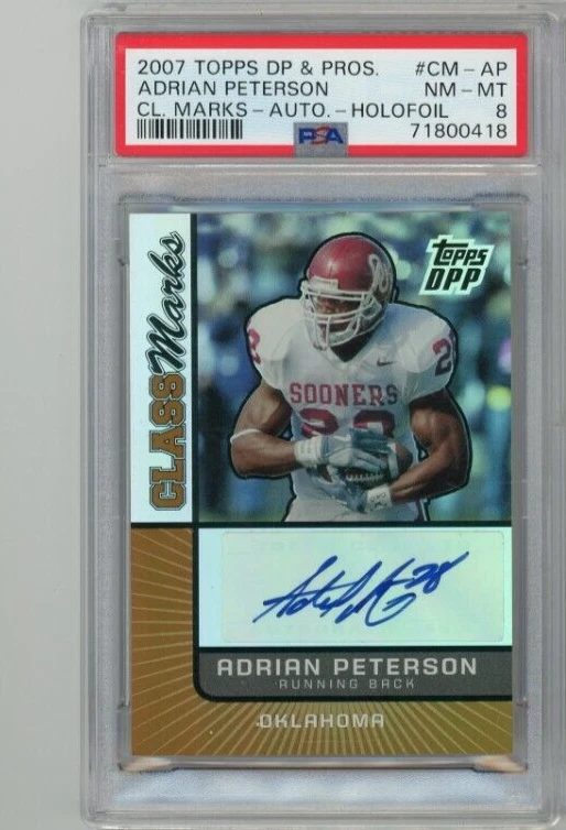 Adrian Peterson Topps Draft Picks & Prospects Class Marks #CMAP Autograph-Holofoil