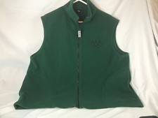 Vintage Team USA Olympic Fleece Full zip Vest Jacket Mens Sz XXL Green USA Made