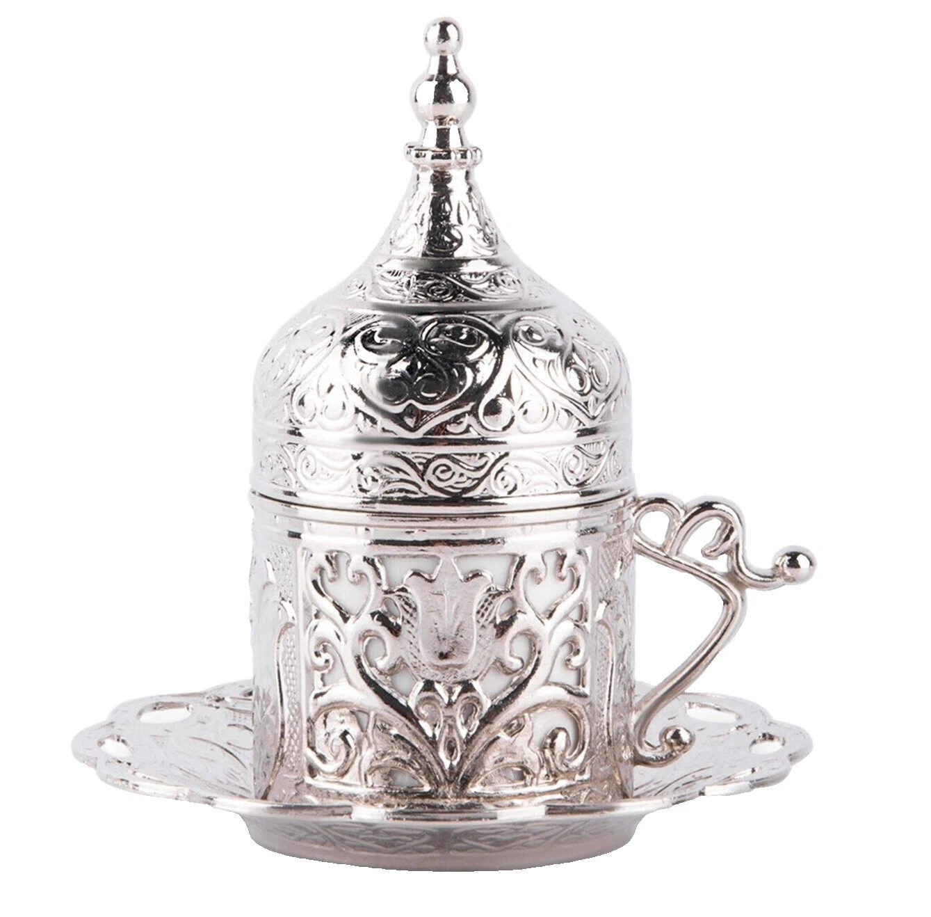 Juegos de taza y platillo de café espresso de metal