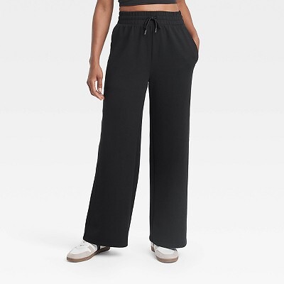 Women's Airy Sleek Ribbed High-Rise Wide Leg Pants - All In Motion