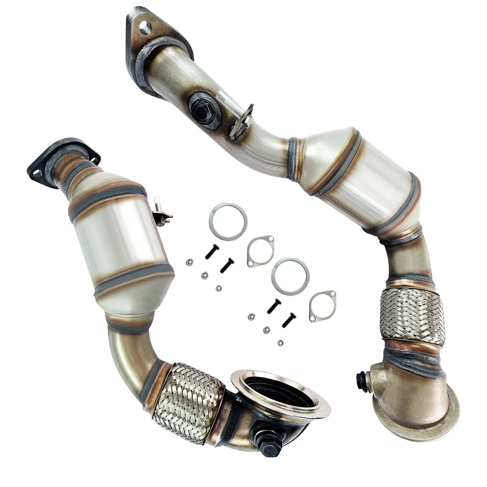 2PCS Set Front Rear Catalytic Converter For 2007-2010 BMW 335i/335xi/135i 3.0L Foto 3 de 4