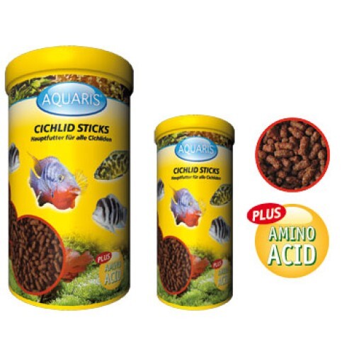 AQUARIS Cichlid Sticks - Aquarium Fischfutter 1 L - Bild 1 von 2