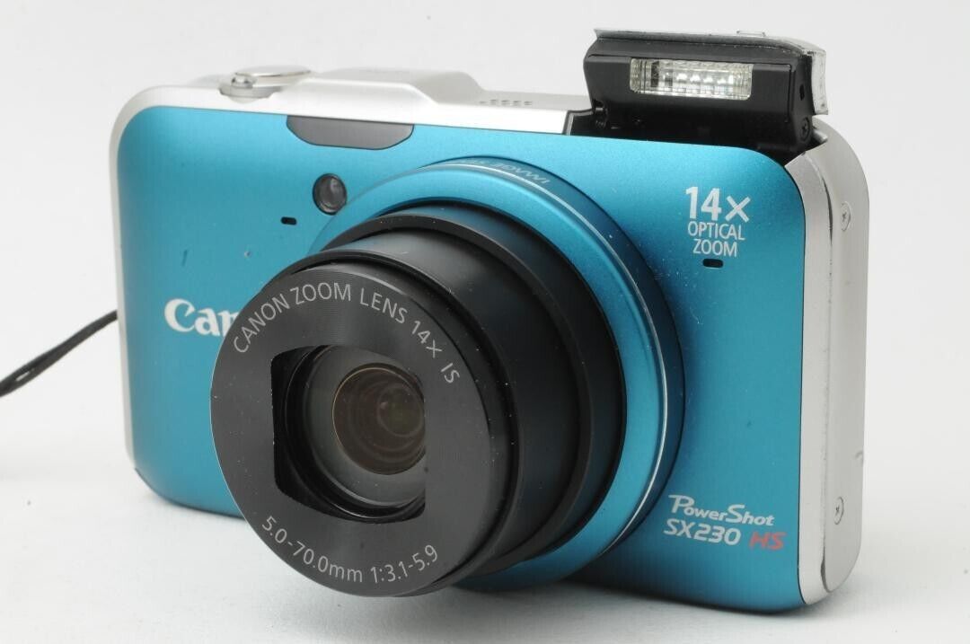 Canon PowerShot SX230 HS Digital Camera Blue 5.0-70.0mm Zoom Canon PowerShot SX230 HS Digital Camera Blue 5.0-70.0mm Zoom